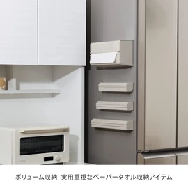 ideaco WALL PT2 Stick on Any Wall Value Size Paper Towel Holder Sand White