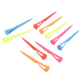 MUXSAM Golf Club Pocket Tees Plastic Portable with Hook Clip Training Tool Aids 84mm-5 Colors-10Pcs