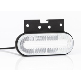 MelTruck® 2x LED Outline Light ADR Marker Light 12 V 24 V E9 Reflector Truck Trailer (White with Holder)