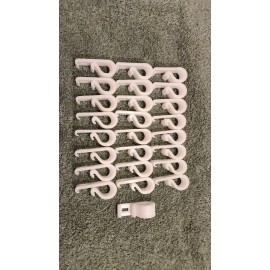 Mecho 25 Roller Shade White Safety Chain Retainer And Cord Guide Hook P Clip 25/ea.