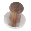 Wood Handle Coffee Tamper Stainless Steel Press Detachable Flat Base
