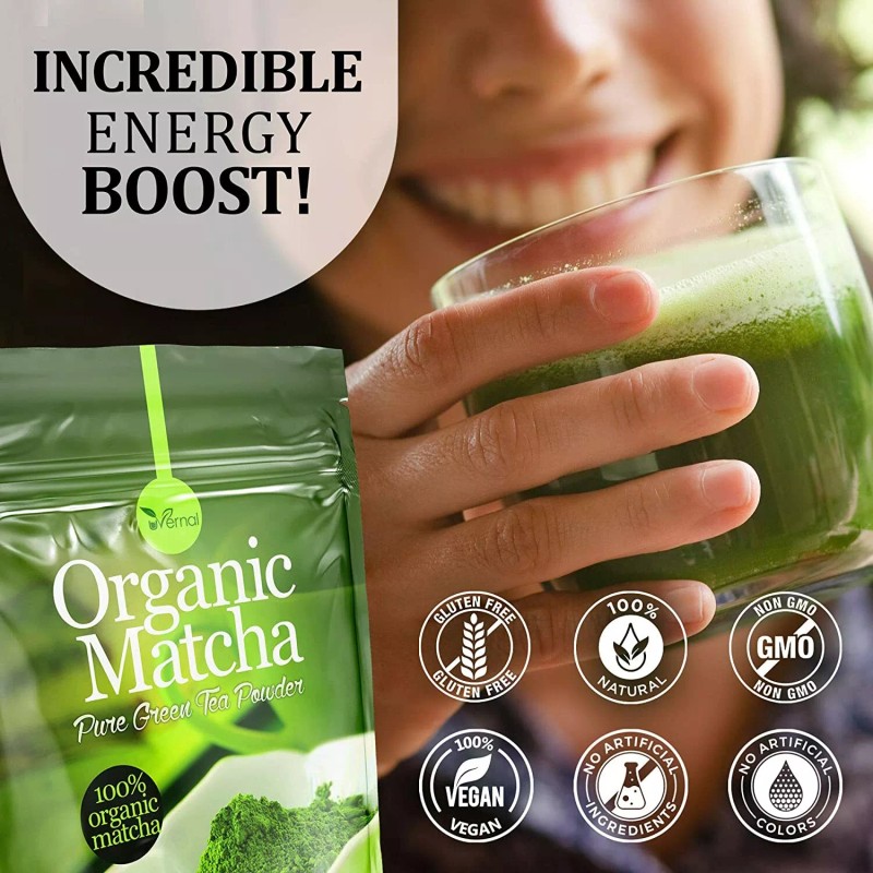 uVernal Organic Matcha Green Tea Powder 100% Pure Matcha 4oz