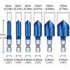 KEWAYO 6 PCS Countersink Drill Bit Set, 1/4" Hex Shank