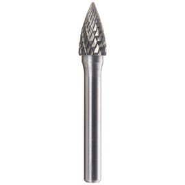 Drill America SG-3 Carbide Burr/Rotary File Tree Pointed-End Double Cut for Die Grinder 3/8" Dia. x 3/4" Cut Length with 1/4" Shank and 2-1/2" Overall Length, DUL Series
