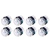 Arcity 8 Pcs 28mm Arcade Push Buttons Flash LED Illuminated