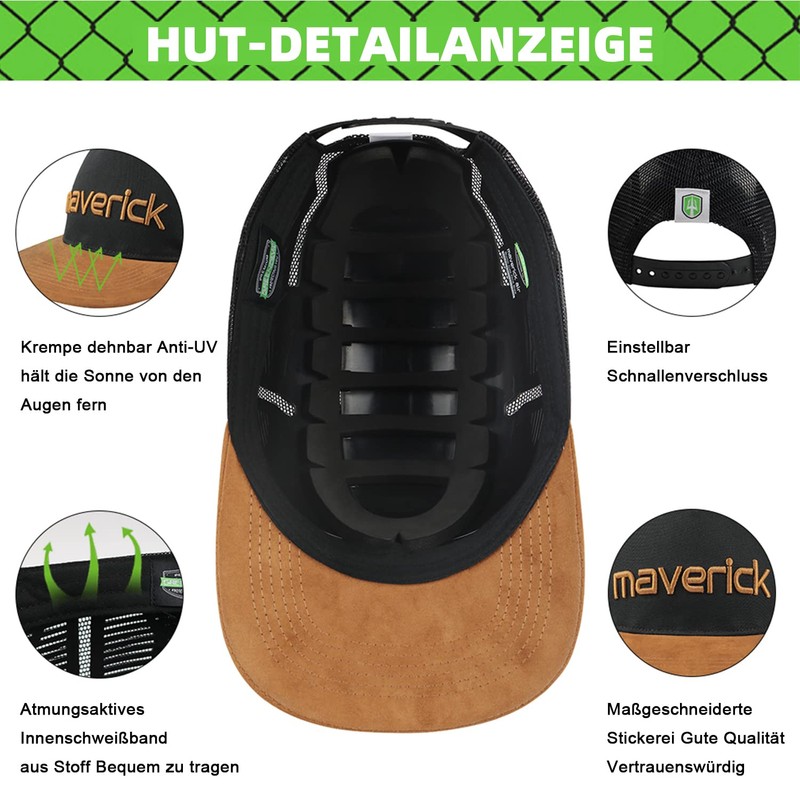 GREEN DEVIL Maverick-Air Series Bump Cap Safety Hat with Anti-Shock