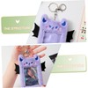 Plush Card Holder con Clip Protector para Tarjetas Id y