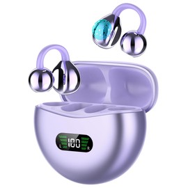 Language Translation Earbuds, 3-in-1 AI Real Time Translator Earbuds,Compatible with iOS & Android, Ideal for Travel, Work & Study-Purple