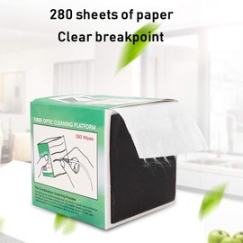 ASHATA 280pcs Optical Fibre Clean Cleaning Paper, Dry and Wet Optical Fibre Cleaning Paper, Fibre Cleaning Tools Optical Powder-Free Paper