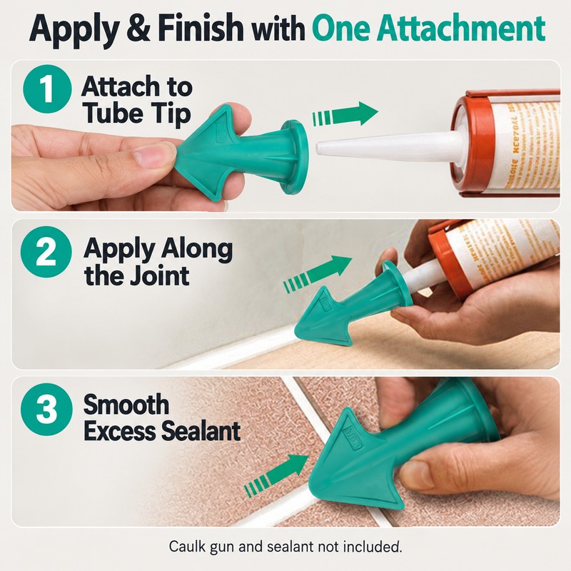 5-in-1 Caulking Tool Kit for Silicone Sealant Application – 3