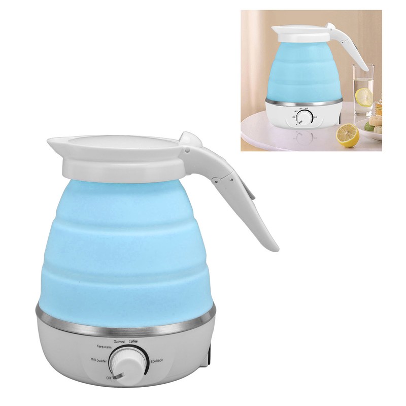 850W Foldable Electric Kettle 600ml Silicone Auto Power Off Collapsible