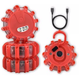 Unbranded 4 Pack Rechargeable LED Road Flares Roadside Emergency Car, Vehicle Safety Light