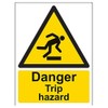 V Safety Danger Trip Hazard Warning Sign - 150mm x