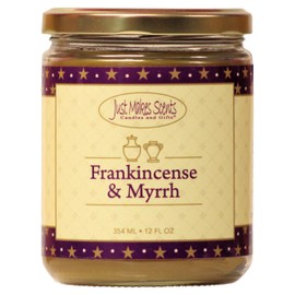 Frankincense & Myrrh Scented Blended Soy Candle, Hand Poured in The USA by Just Makes Scents (12 oz)