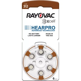 Rayovac Long-Lasting Size 312 Hearing Aid Batteries 60 Pack by HEARPRO - USA