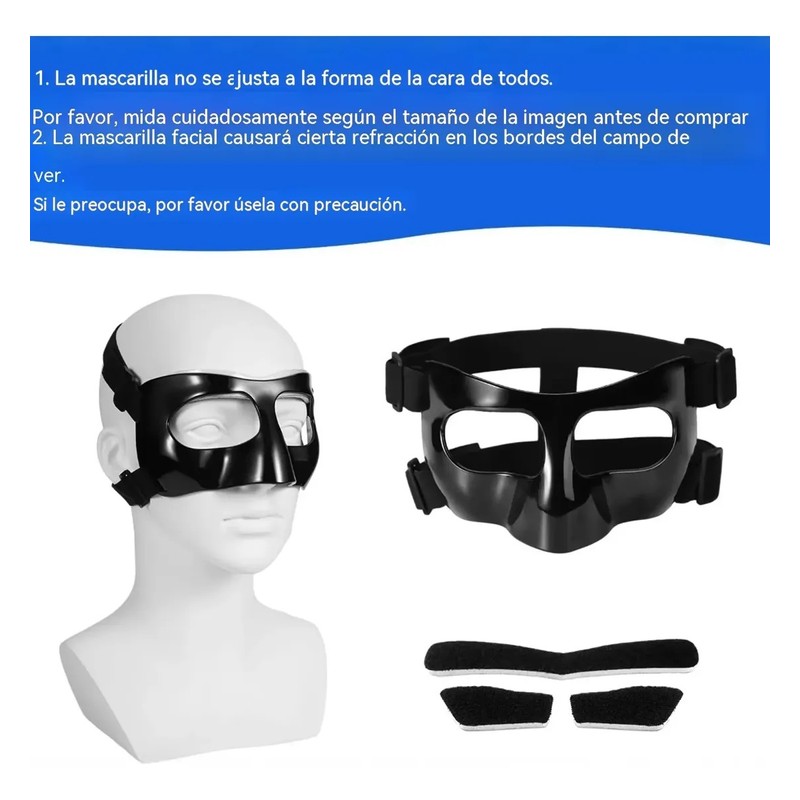 Mascarilla Deportiva Protector Facial De Nariz Y Frente Rota