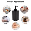 BGL Black Soap Dispenser, Refillable Square Soap Dispenser with Premium