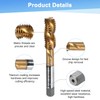 M METERXITY M12x1.75mm Metric Thread Tap, HSS Titanium Coated 81mm
