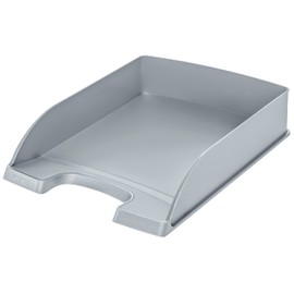 Leitz Letter Tray, Standard A4, Grey, Plus Series, 52270085 (Pack of 1)