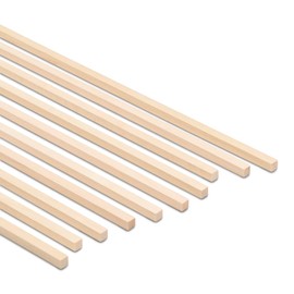 DIY Wooden Square Dowel Rod 1/4-inch x 18 Pack of 25 Hobby Wood Sticks for Crafts, Wood Trim & Architecture Model Making, by Woodpeckers