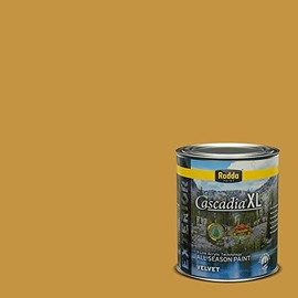 Rodda Paint CASCADIA XL Exterior Velvet Paint & Primer in One, Quart, Yellow Warning