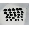 Black Flush Mount Hole Plugs, 25-Pack Assorted Sizes (1/4", 3/8",
