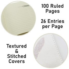 Winnable Guest & Visitor Book, 7 x 10 Inches, 100 Pages, Quill Emblem, White