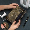 FEIDIAO Vintage Map Embossed Leather Notebook Travel Journal-Daily Notepad-Business Notebook-Drawing