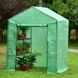 RSI 61" L x 56" W x 79" H Portable Walk in Greenhouse, Green