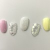 ˡᴬᴺᵀᶤˡ [Swa Stone] Spring flower handmade nail tip - short