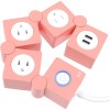 iJoy Flexible Power Strip - 3 AC Outlets and 2