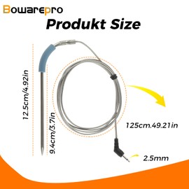 Bowarepro Set of 4 Grill Replacement Probes Compatible with Weber Igrill 2 Igrill Mini Igrill 3 Thermometer Meat Grill Probe Replacement Set Grill Sensor Replacement Sensor -30 °C to 300 °C (Green +