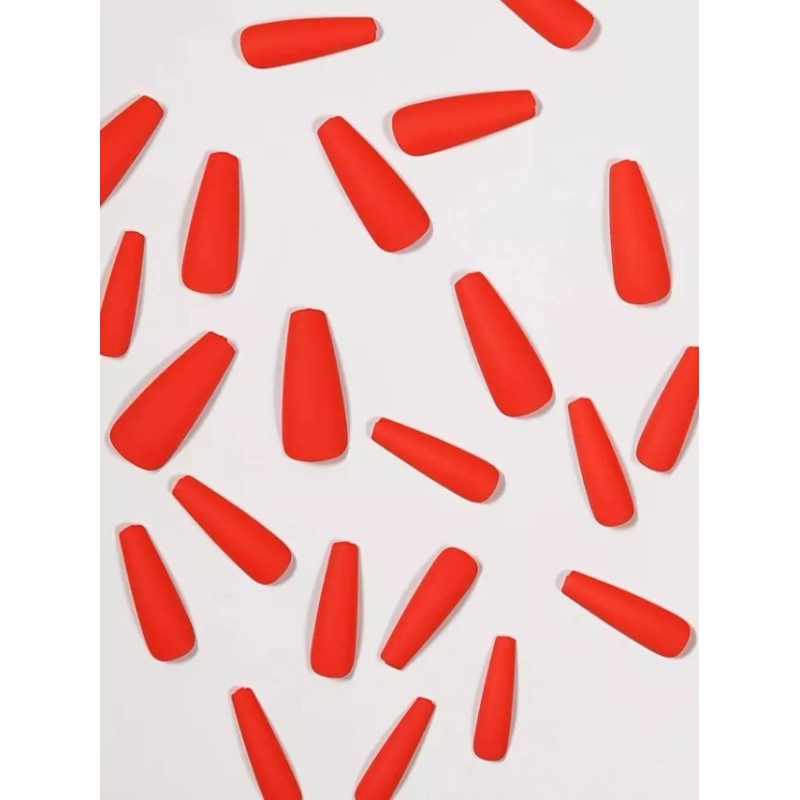 X-Girl 24 Tips Coffin Uñas Postizas Adheribles Unicolor Con 1