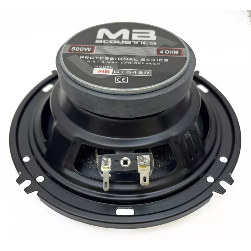 MB ACOUSTICS 6.5" Full Range 4-Way Coaxial Low Profile Car
