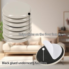 16 x 50mm Furniture Sliders,Stick Furniture Sliders,Gliders Floor Protectors,Reusable heavy-duty furniture mover,Easy to move glides on carpet and hardwood floors
