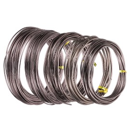 PATIKIL Bonsai Training Wire 1.0mm/1.5mm/2.0mm/2.5mm/3.0mm, 5 Roll Floral Wire Stems Anodized Aluminum Tree Wire 146 Feet Total for Gardening Branch Fixing, Brown