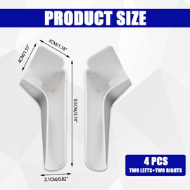 PACLVIO 4PCS RV Gutter Spouts, RV Rain Gutter Spouts with Extensions, Directs Rainwater Away from The Sides of Your RV, 2 Right 2 Left RV Rain Gutter Nozzles for Most RVs (White)