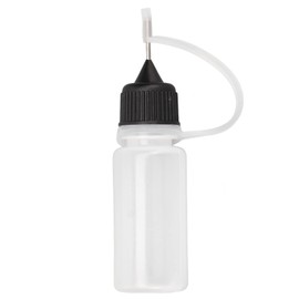 10 pcs punta de aguja aplicador de pegamento Botella Bricolaje, Botella aplicadora con punta de aguja, botella exprimible con punta de aguja translúcida suave de 10 ml para tinta de tatuaje