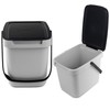 KADAX Waste Bin with Lid and Handle, Plastic Waste Bin,