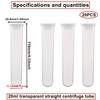 HUAZIZ 20pcs 20ml Plastic Centrifuge Tubes, Polypropylene Graduated Microcentrifuge Tubes,