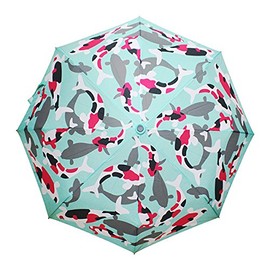 Japanese Pattern Textile Trifold Rubbish Umbrella – Face Cheeks See tekisu that are Peach Folding (Not for easier Awesome)
