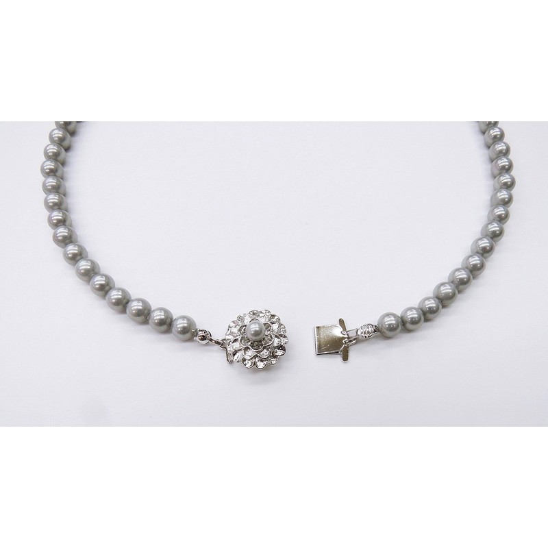 [Gray Series 6/40 cm Shell Pearl Necklace And Earring Set]