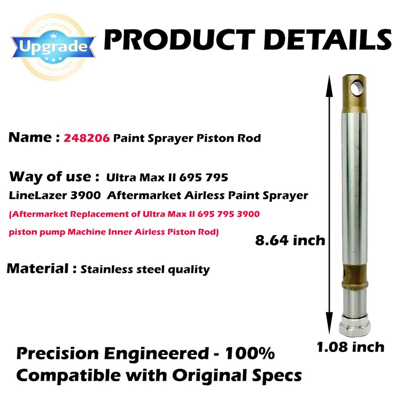 248-206 Paint Sprayer Piston Rod for Ultra Max II 695