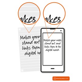 Roaring Spring Whitelines Spiral Graph Ruled Notebook, Digitally Download Your Notes with FREE App, Premium Gray Paper, 11" x 8.5" 70 Sheets