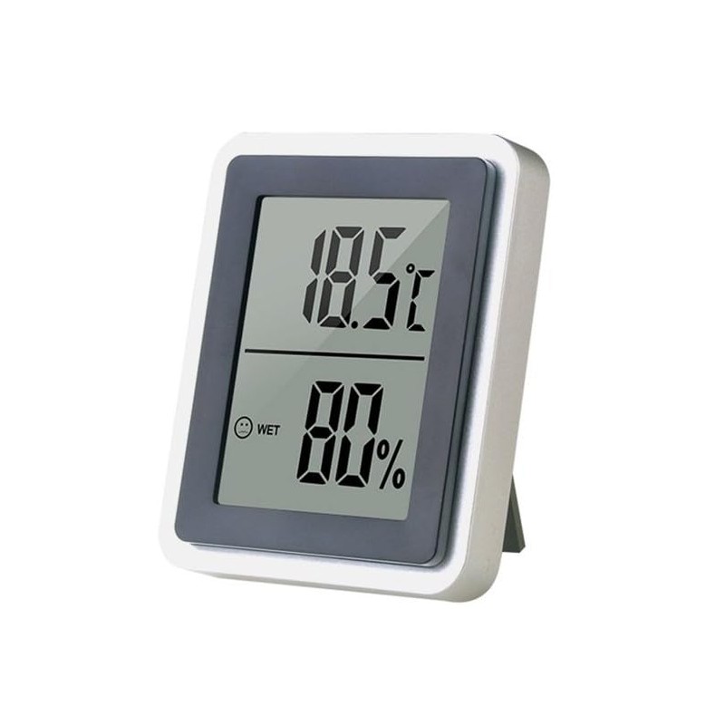 LABO Muli-Functional Digital Thermometer Hygrometer Large Display Digital Hygrometer Black