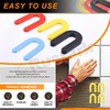 Rustark 200Pcs 4 Sizes Plastic Shims U Shaped Horseshoe Shim
