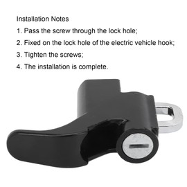 Helmet Hanging Lock 6mm Screw Holes Bag Hanger Helmet Lock for Motorcycle Scooter