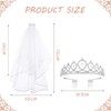 EULAPGOE Bride to Be Veil Sash, White Bride Crown Bridal