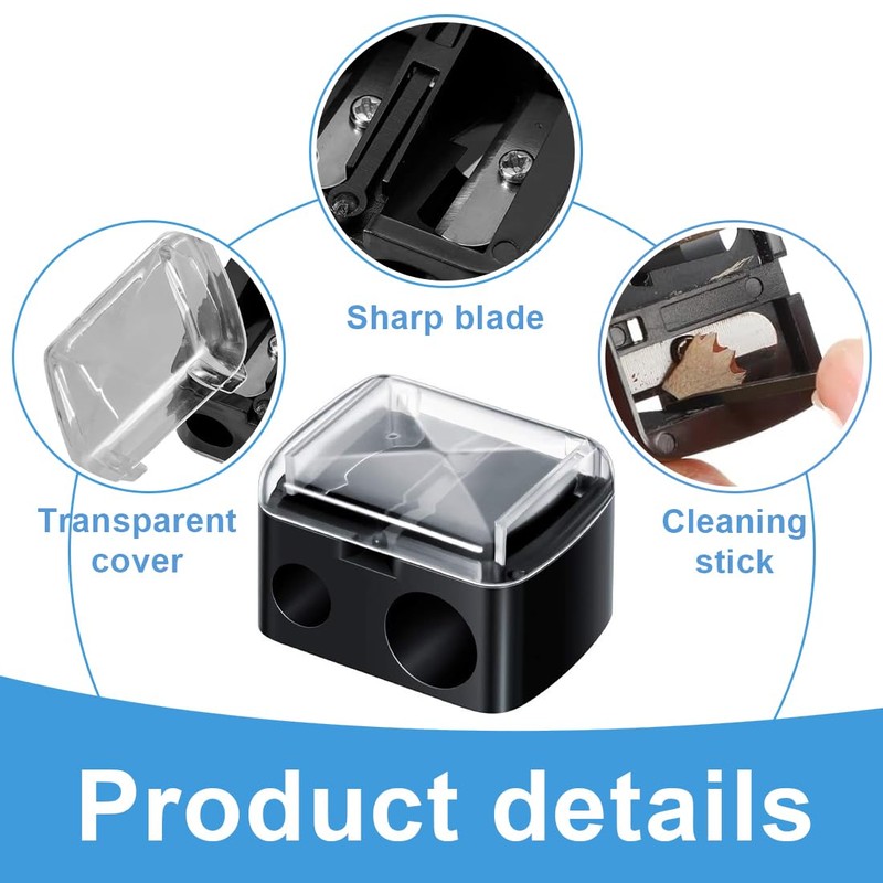 NOPKESV Pack of 2 Makeup Sharpener, Universal Pencil Sharpener, Cosmetic