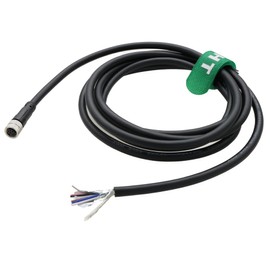 HangTon M8 - Cable de 6 pines hembra a volador para sensor de sistema de visión artificial, control de automatización industrial, codificación A, blindado, 2 m